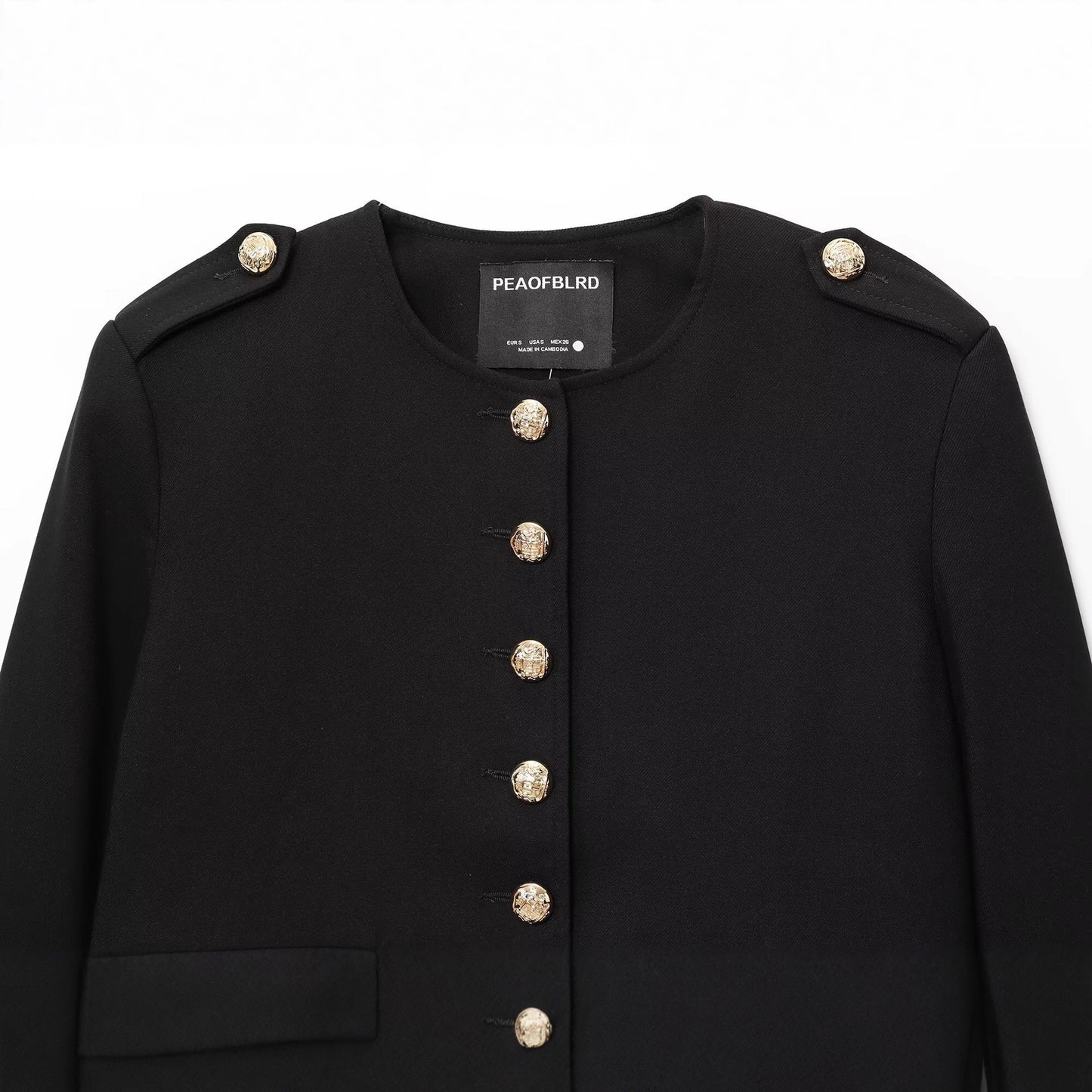 Round neck cardigan short jacket for women