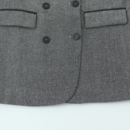 Double breasted patchwork double breasted long sleeved suit jacket for women