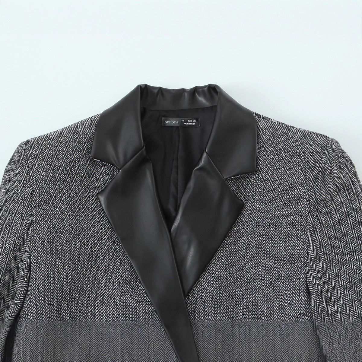 Double breasted patchwork double breasted long sleeved suit jacket for women