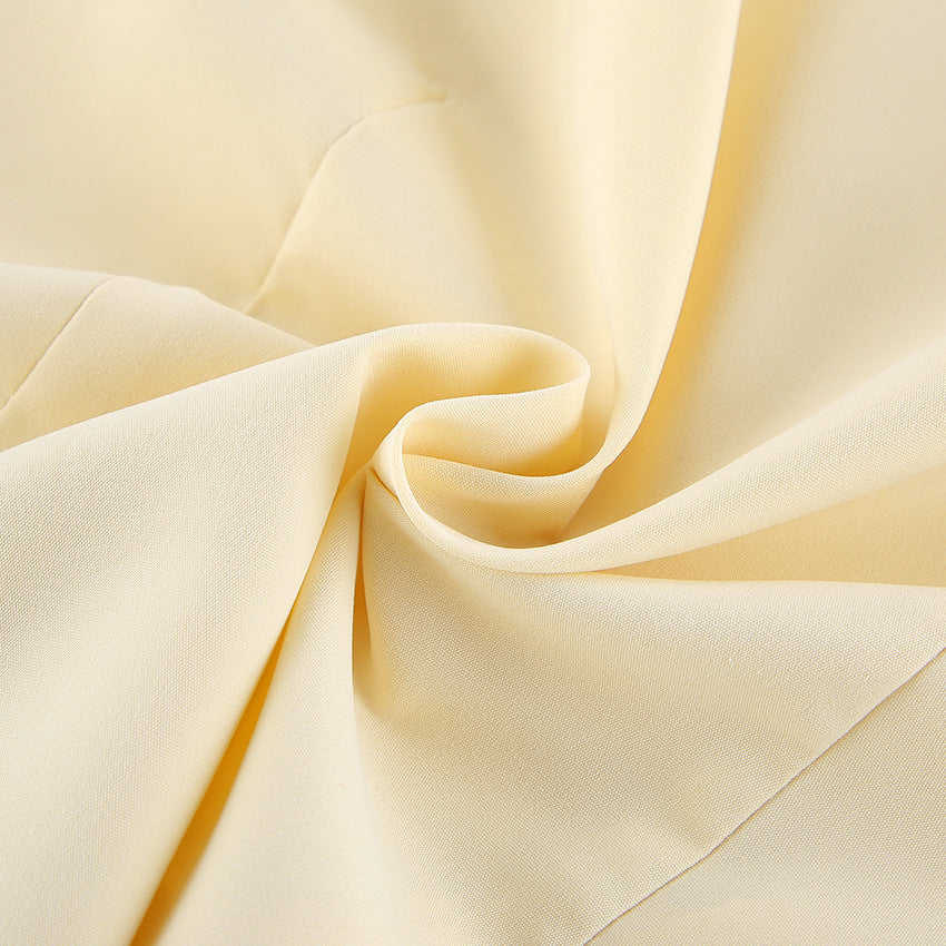 Casual apricot colored small suit women's coat