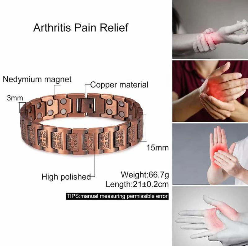 🔥LAST DAY 50% OFF🔥 - 99.9% Pure Copper Magnetic Cross Bracelet — Boost Wellness, Enhance Circulation, and Relieve Fatigue